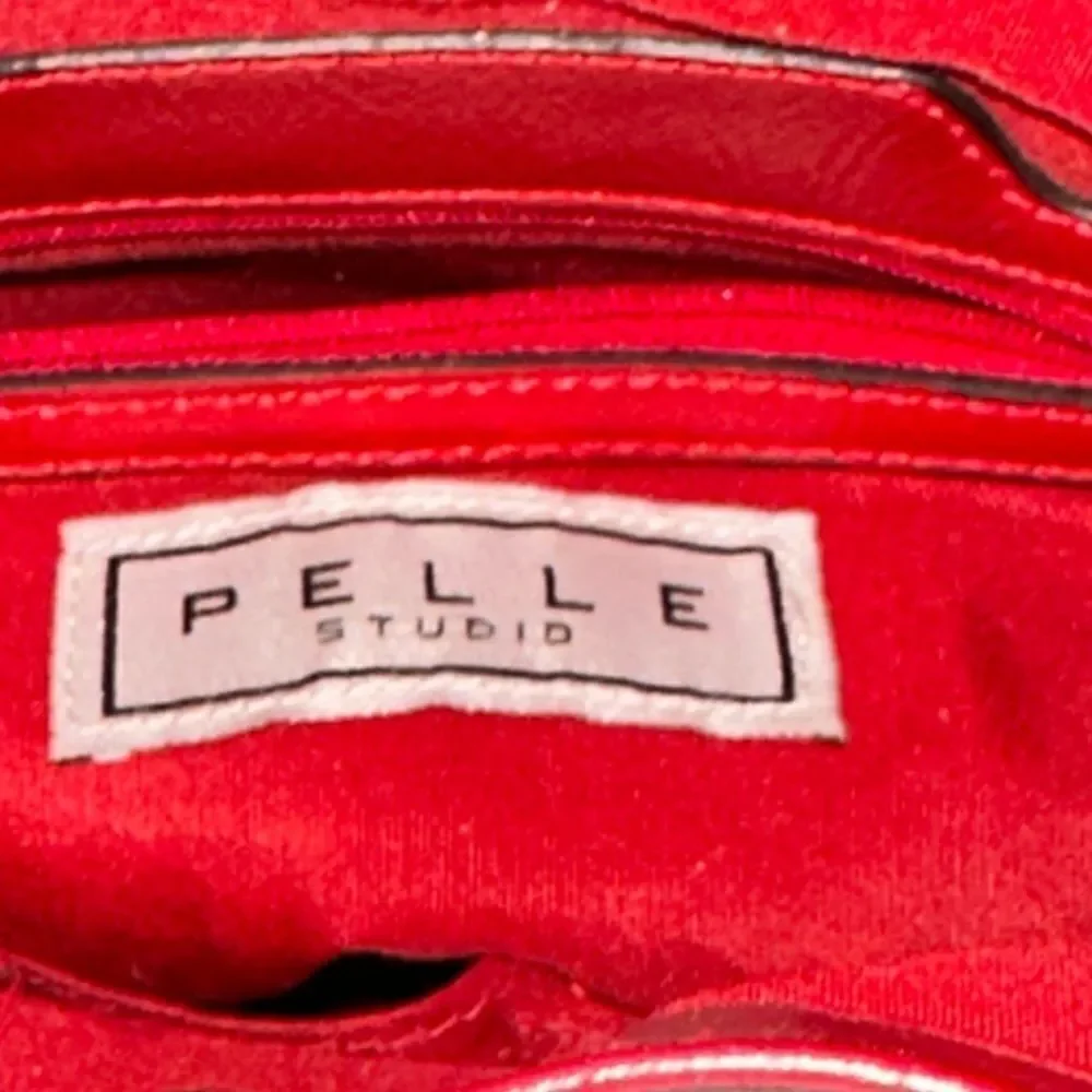 Pelle vintage red leather hobo